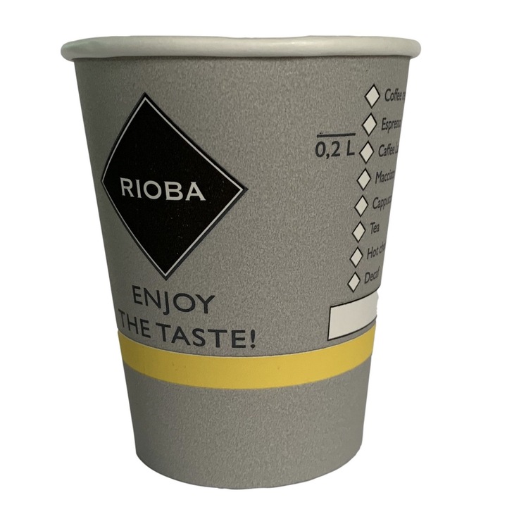 Pahare de carton, 50 de bucati, 200ml