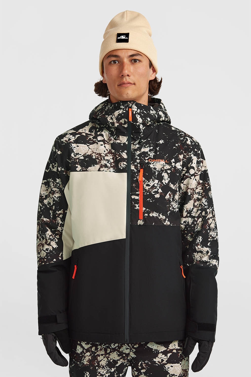 O'Neill, Geaca pentru schi FWC'Cruz Triple Snow, Alb fildes, Negru