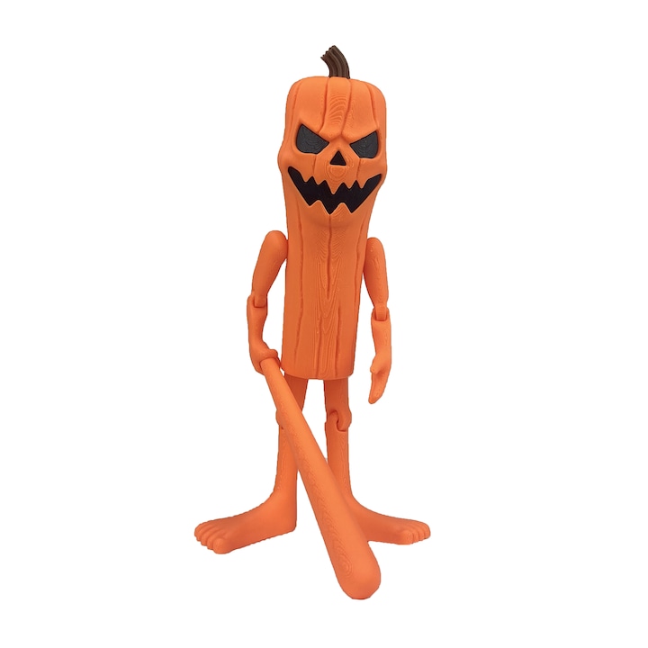 Figurina Thug Tung Sahur de Halloween, design TikTok, Italian Brainrot, articulatii mobile, multicolor