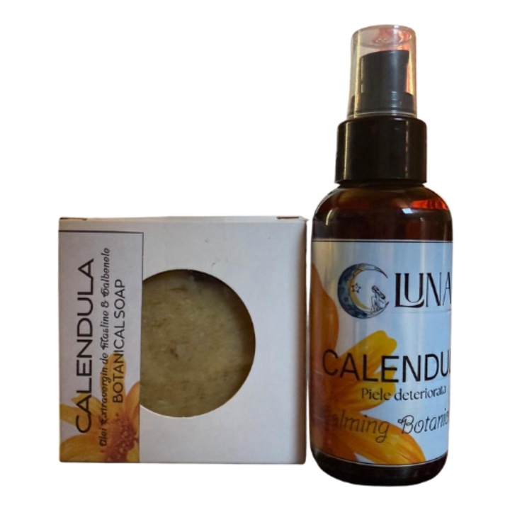 Комплект Ароматерапия Луна - Масло от невен и Сапун, успокояващ, с бадемово масло