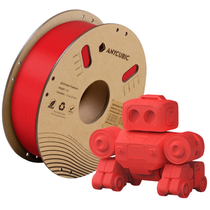 Filament, Anycubic High Speed, 1кг, Червен, за 3D принтер