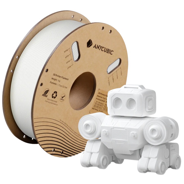 Филамент, Anycubic High Speed, Бял, за 3D принтер
