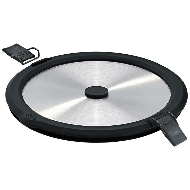 Capac din otel inoxidabil pentru caserola Flexx2Go Rösle, capacitate 0.8 litri, pastreaza alimentele fresh, inchidere etansa, compatibil cu frigider, eco-friendly, inox