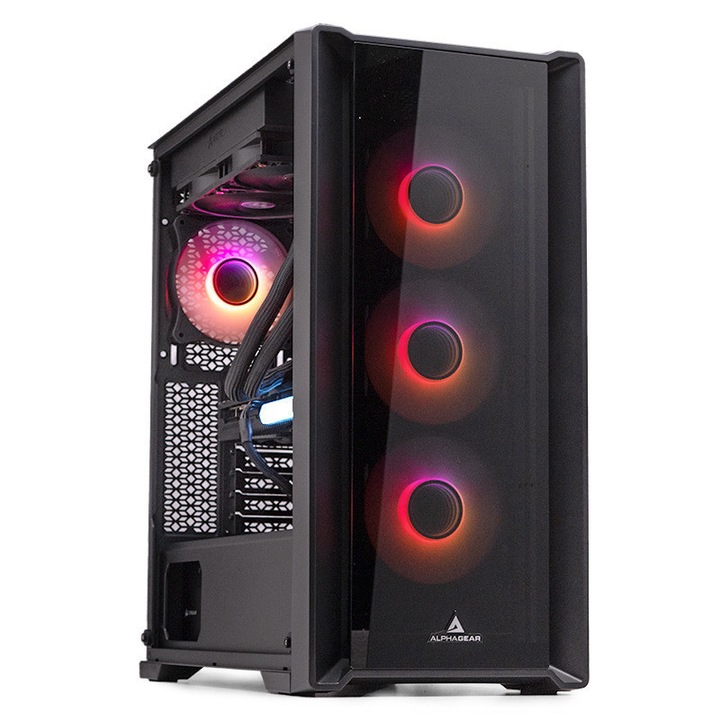 PC Gaming BALAUR Legendar SuperPlus, AMD Ryzen 5 9600X 3.9GHz, 32GB DDR5, 1TB SSD, RX 9060 XT 16GB GDDR6, Iluminare RGB