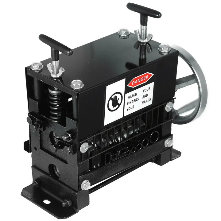 Kézi huzalcsupaszító gép 1-40 mm, hordozható fém forgatókar, fekete