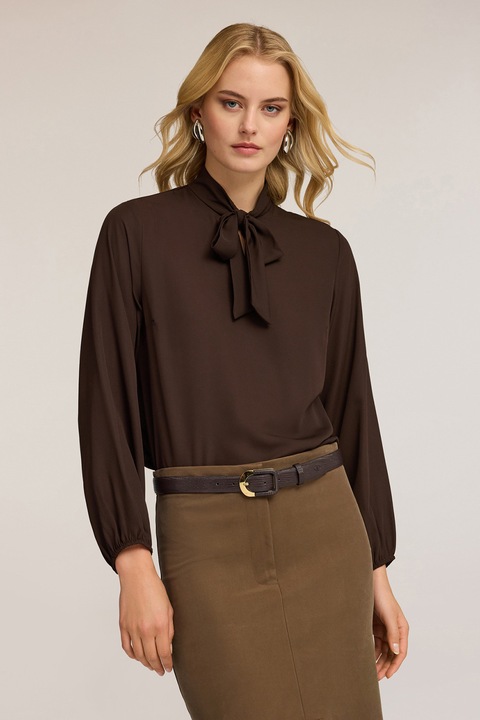 Motivi, Bluza cu funda din panglici, Maro camel