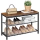 Pantofar tip Bancuta, Doctor Home Earth, 75 x 28.5 x 48 CM, Cadru Metal- Maro Rustic