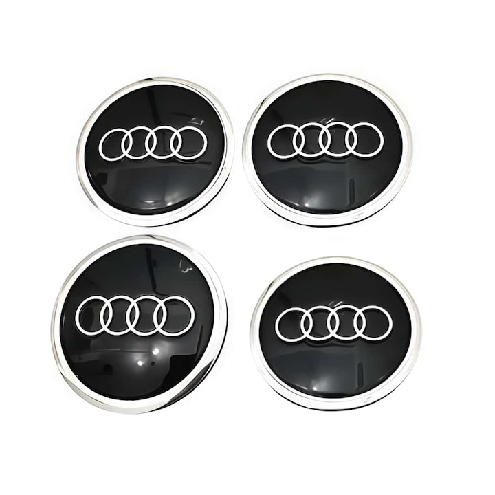 ARRRD® Audi felnikupak készlet, 69MM, 4 darabos készlet - Kompatibilis: Audi A1 8X / 8Y, A3 8V, A4 B8 / B8.5 / B9, A5 F5, Q2, Q3 8U / F3, TT 8S