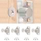 Set de 4 prinderi magnetici pentru usi, Omelivon, Magnet puternic neodim cu incuietoare magnetica pentru mobila cu suruburi de fixare incluse, argintii, 36x16mm
