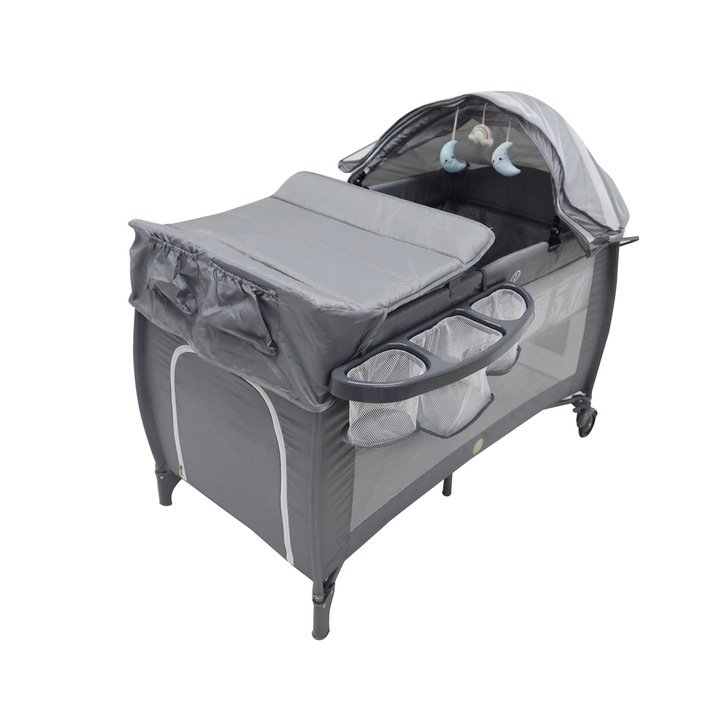 Összecsukható utazóágy 2 szinttel és pelenkázóasztallal, max. 15 kg