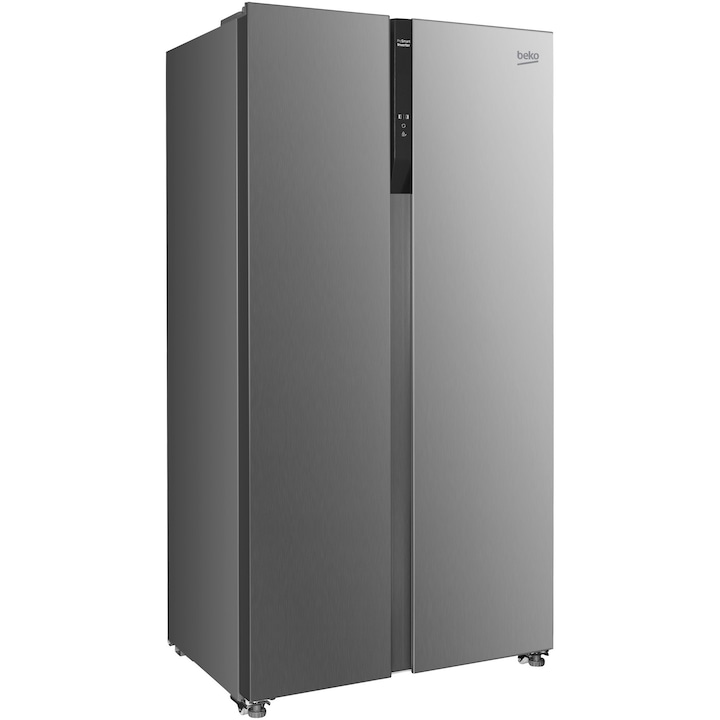 Beko GNO5324XPN Side by side hűtőszekrény, 532 l, C eenrgiaosztály, No Frost, LED világítás, Ajtónyitás jelzőhang, Eco funkció, H 177 cm, Rozsdamentes acél