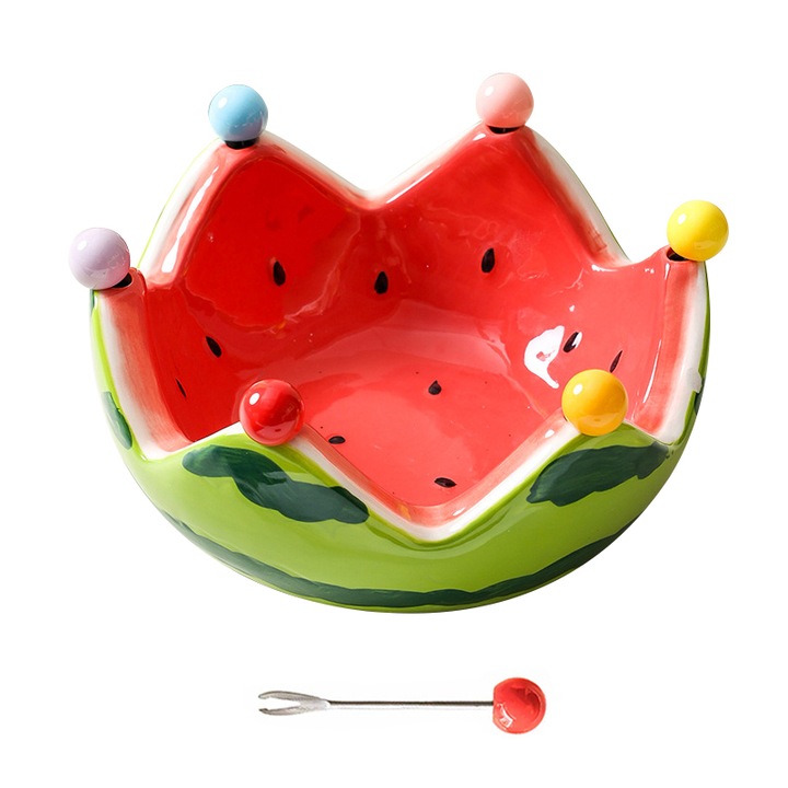 Bol, model pepene rosu, multicolor