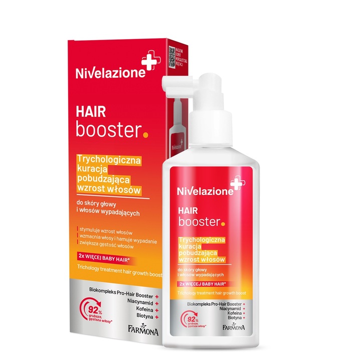 Tratament pentru par Nivelazione, 75 ml, biocomplex Pro-Hair Booster, niacinamida, cafeina, biotina, anti-cadere, pentru par subtire