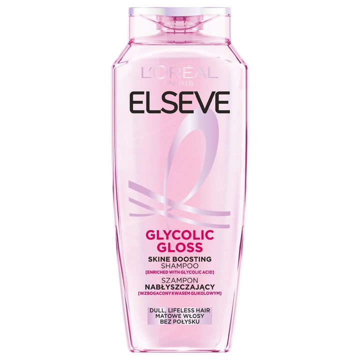 Шампоан LOREAL Glycolic Gloss 400ml, ефект за блясък, формула с гликолова киселина
