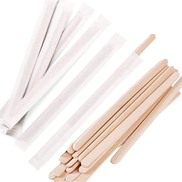 Palete Cafea Lemn Clino 14cm Ambalate Individual 250 Buc Set