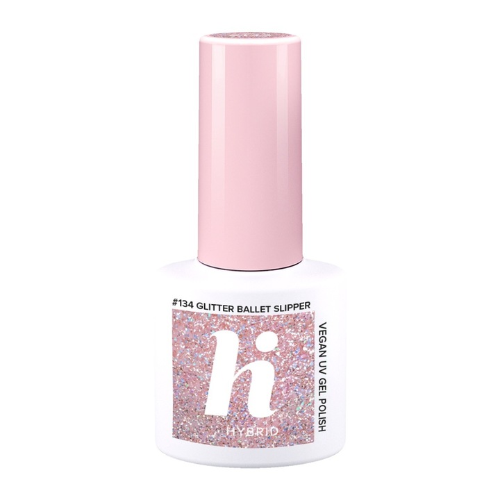 Oja Hi Hybrid nr. 134 Glitter Ballet Slipper, 5 ml, cu sclipici
