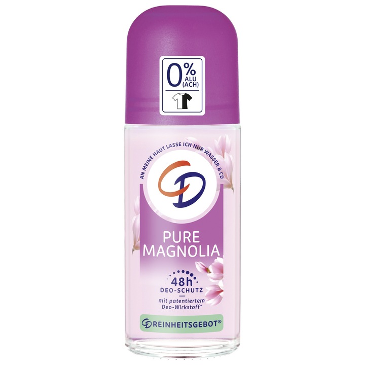 Дезодорант рол-он 48H Pure Magnolia, 50 мл, за чувствителна кожа, без парабени, без силикони