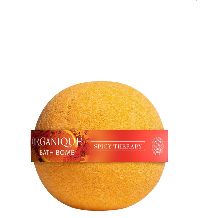 Bomba de baie ORGANIQUE Spicy, 170g, cu uleiuri nutritive, pentru hidratare si protectie