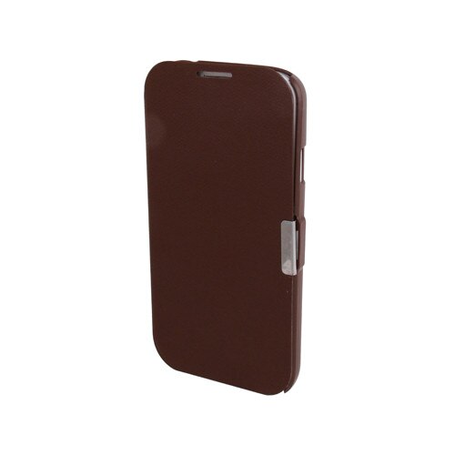 Husa protectie SKY-ULTRA THIN pentru SAMSUNG GALAXY S4 ( i9500 ), Piele, Flip orizontal - Maro