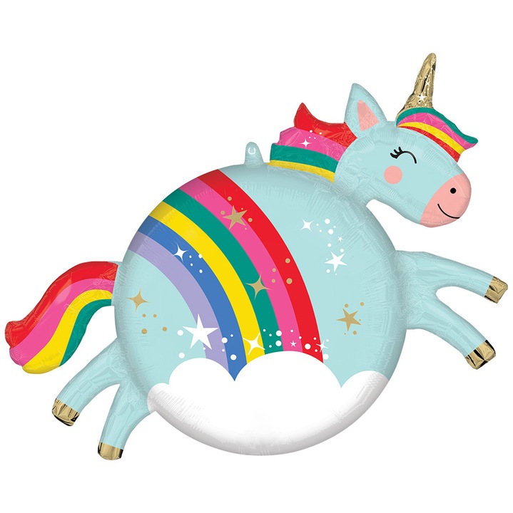 Balon Folie SuperShape Roly Polies Unicorn Magic 60x73cm 4893701