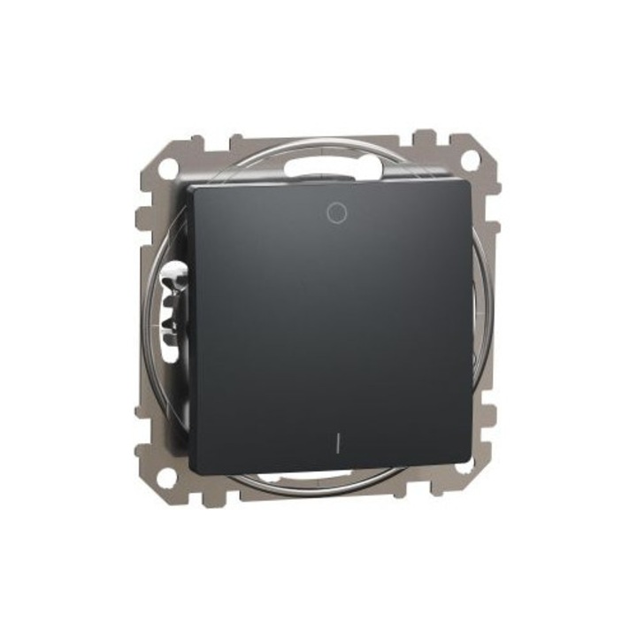 Intrerupator bipolar Schneider Electric 10AX antracit, montare aparenta