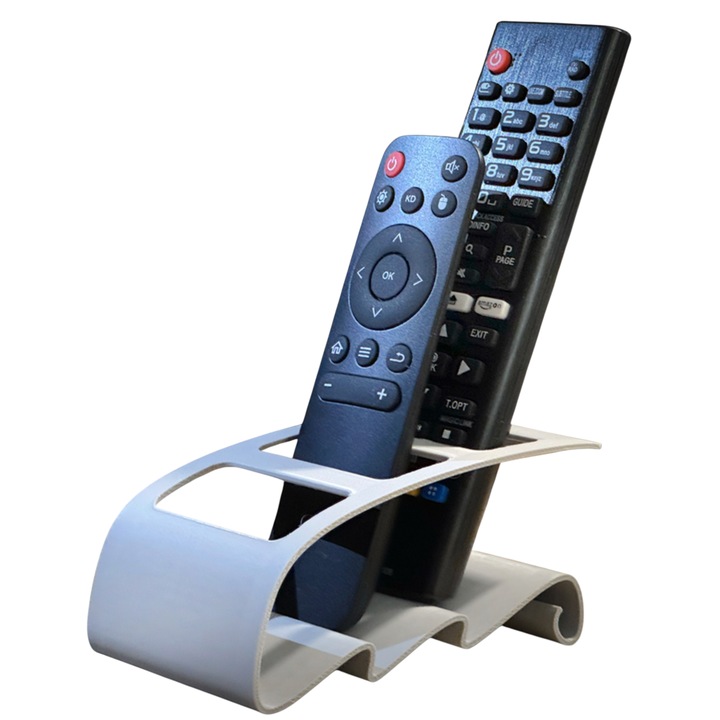 Távirányító rendszerező, PLA-ból, minimalista design, falra vagy asztalra szerelhető