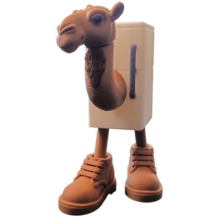Figurina Frigo Camelo 15 cm, design TikTok, cu articulatii mobile, decorativa, multicolor