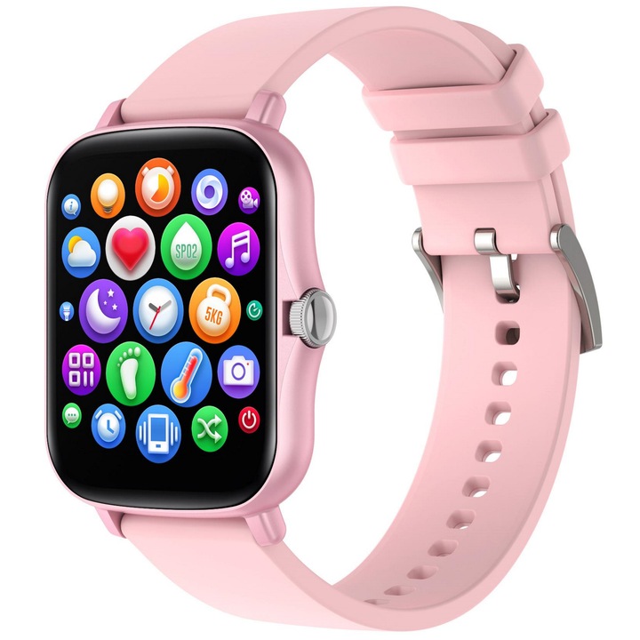 Ceas SmartWatch NEW Y20 SquareStyle idealStore, Waterproof, Ecran Tactil HD, 1.7 inch, Compatibilitate Android/iOS, Bluetooth, Notificari Whatsapp/Facebook, Date Sincronizate, Mod Sport, Pedometru, Monitorizeaza Ritmul Cardiac