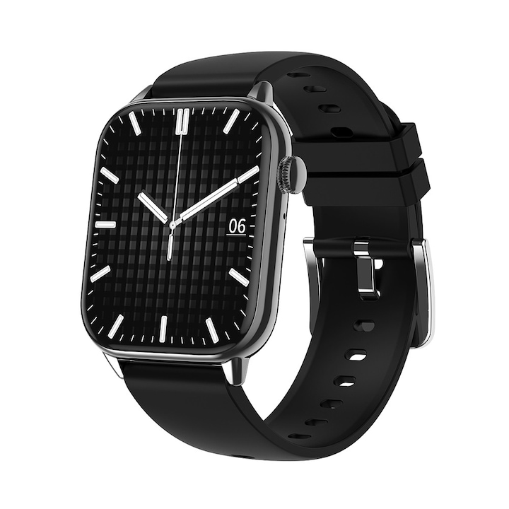 SmartWatch New Star Collection idealSTORE, Ecran Tactil 1.85 inch, Functie NFC, Preluare Apeluri/Mesaje, Microfon si Difuzor Incorporat, Monitorizare Ritm Cardiac/Somn, Rezistent la Apa IP67, Compatibil iOS si Android, Design Premium