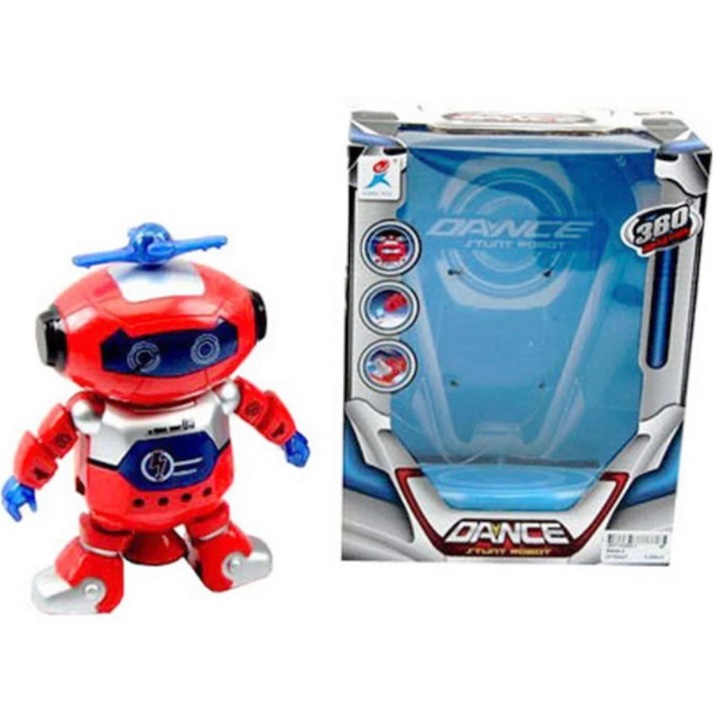 Jucarie Robot Dansator 99444-3 elicevel, világít, elemes, Piros