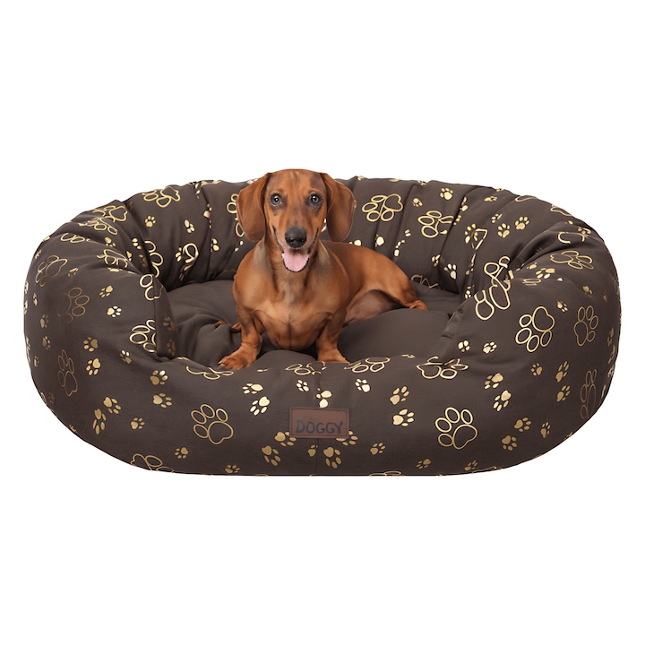 Pat pentru caini medii, impermeabil, cu saltea, 94x75 cm