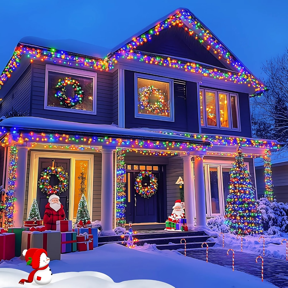 Instalatie Liniara de Craciun AriDam® 100 m Pe Rola – Multicolor, 8 ...