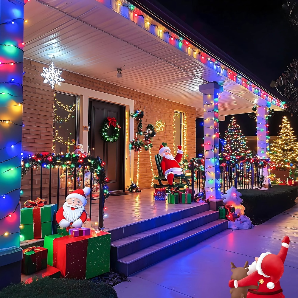 Instalatie Liniara de Craciun AriDam® 100 m Pe Rola – Multicolor, 8 ...