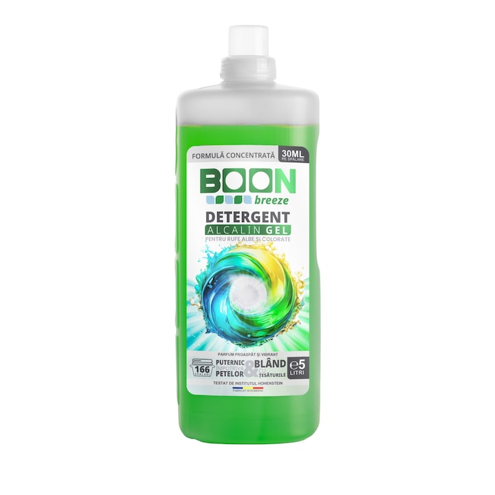 Detergent de rufe lichid BOON Breeze, 166 spalari, 5L