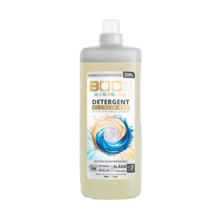 Detergent de rufe lichid BOON Clear, 100 spalari, 3L