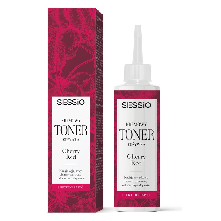 Vopsea de par Sessio, Cherry Red, efect tonifiant, fara amoniac, 150ml