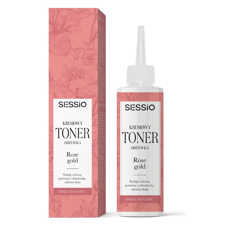Боя за коса Sessio, Toner Rose Gold, студен нюанс, 200мл