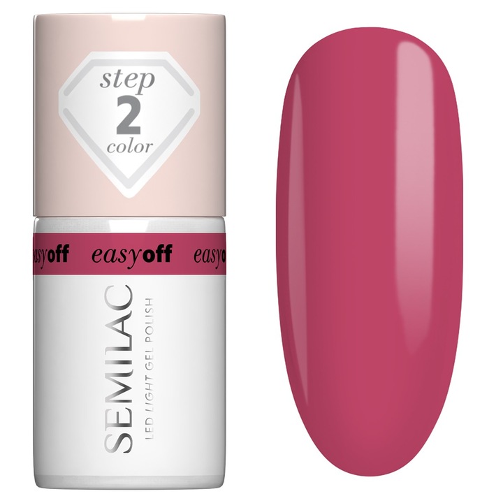 Oja SEMILAC Easy Off, nuanta Light Pink Coral, 7 ml