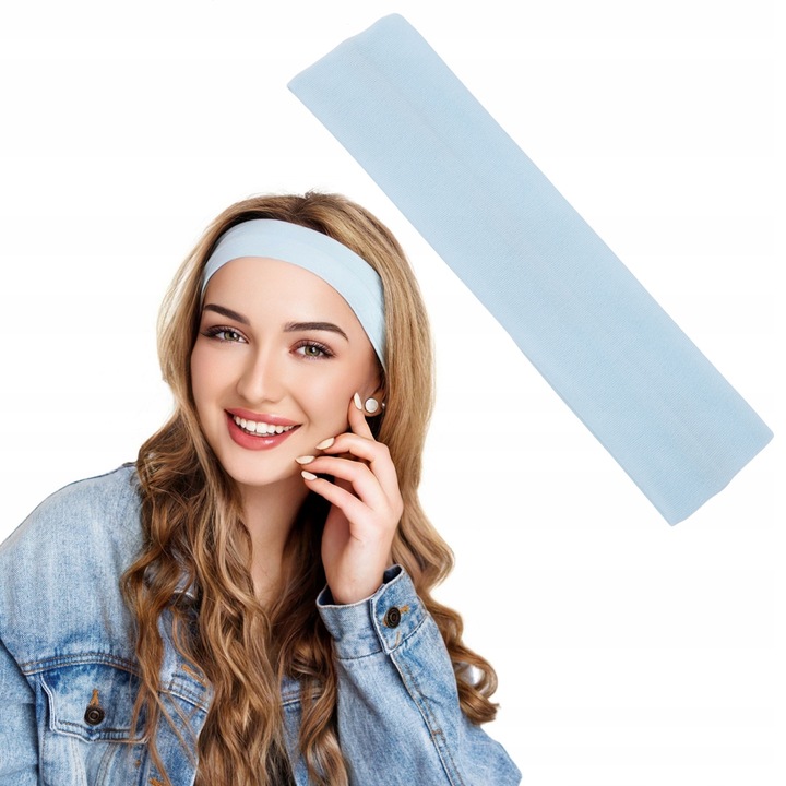 Унисекс лента за глава, Little Angel, w1061, синя, еластична, памучна