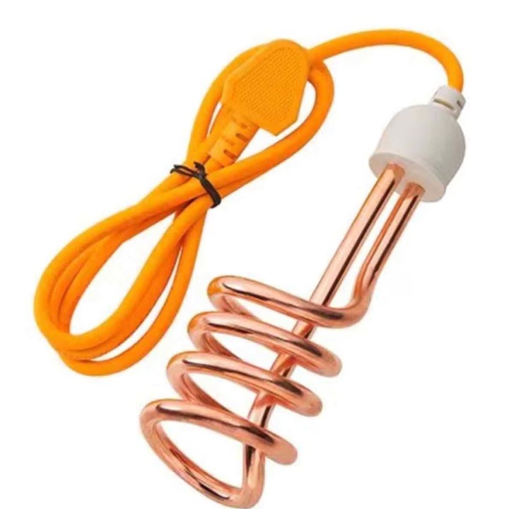 Електрически нагревател тип термполонжон от мед 2800W, дължина 25см, кабел 1м, потапящ нагревател за вода и други течности, бърза спирала със защита, SP-185