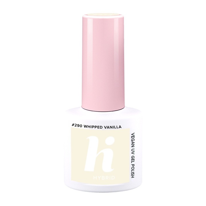 Oja Hi Hybrid 290 Whipped Vanilla 5 ml, nuanta vanilie, design minimalist, efect de lunga durata