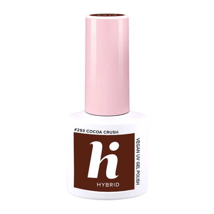 Oja Hi Hybrid 293 Cocoa Crush, culoare ciocolatie, 5 ml, aplicare usoara, rezistenta ridicata