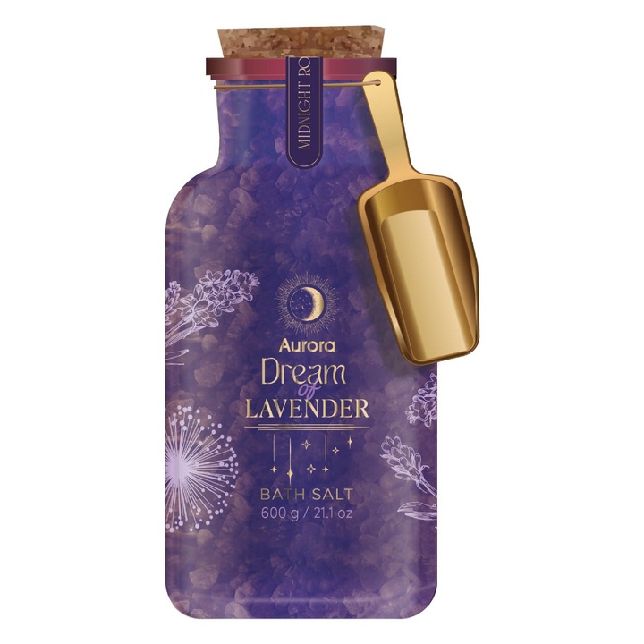 Levendulás fürdősó 600g, Aurora, aromaterápia, relaxáció, elegáns