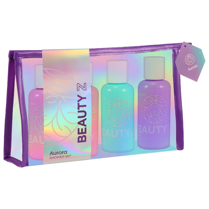 Kozmetikai készlet AURORA, 4 termék, mosókészlet