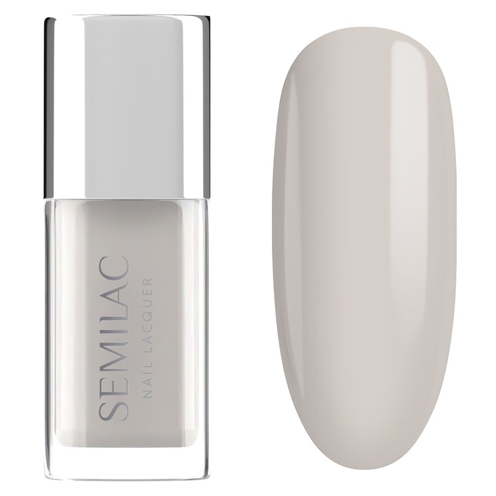 Oja Semilac 101 Sheer Nude, 9 ml, nuanta bej transparent, uscare rapida, aspect natural