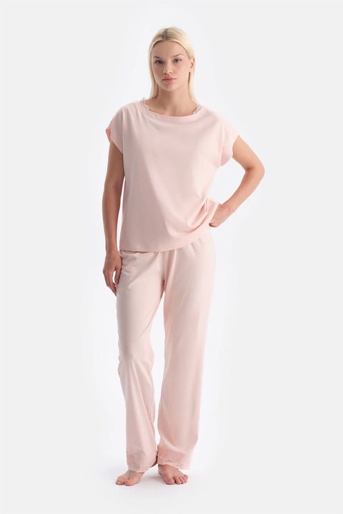 DAGI, Pijama din amestec de modal, Roz pastel