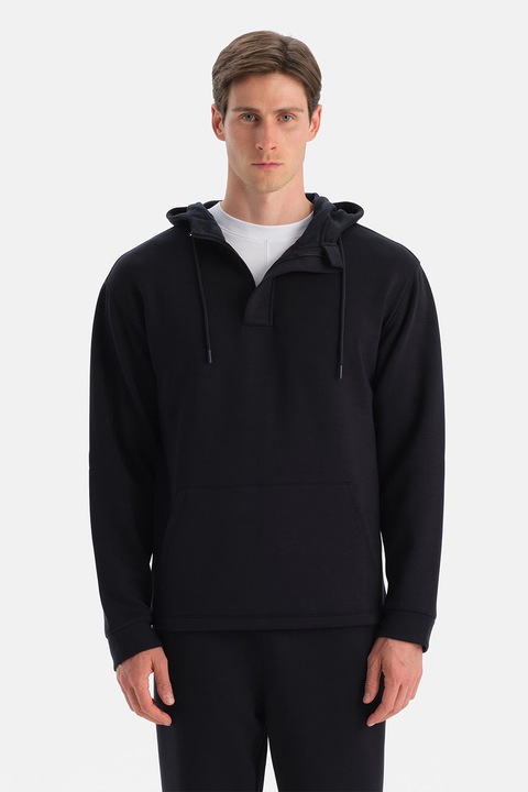 DAGI, Hanorac cu fenta cu fermoar, Negru