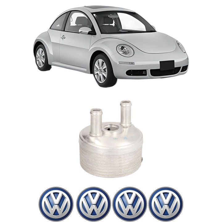 Radiator racire ulei Volkswagen NEW BEETLE (9C1, 1C1) din 1998-2010 KW 85 CP 115 CMC 1984, Auto, din aluminiu, 4x Stickere auto cu Volkswagen