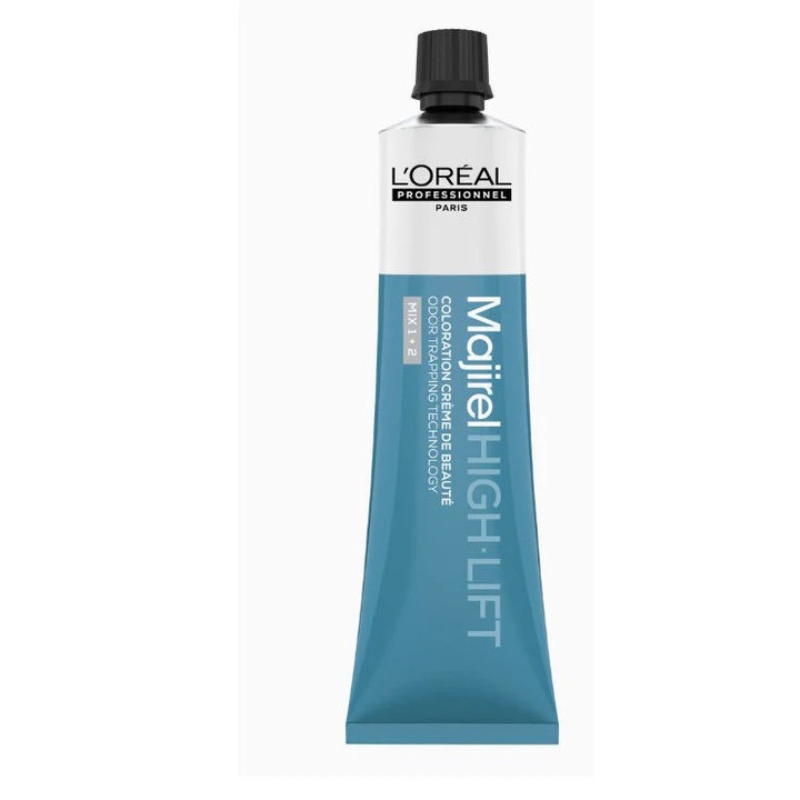 L'Oréal Professionnel Majirel High Lift Ash+ 60ml – Culoare permanenta intensa, cu tehnologie anti-miros si ingrijire avansata pentru par blond rece perfect