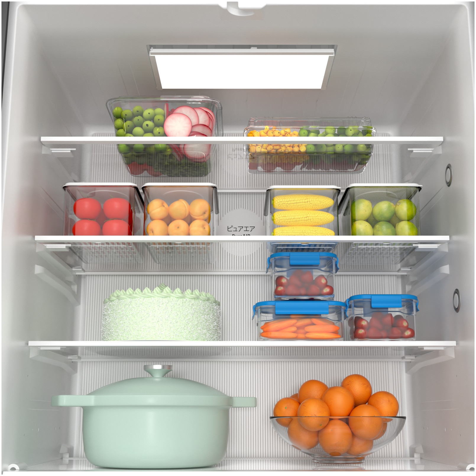 Frigider FourDoors Toshiba GR-RF677WI-PMJ(06), volum net total